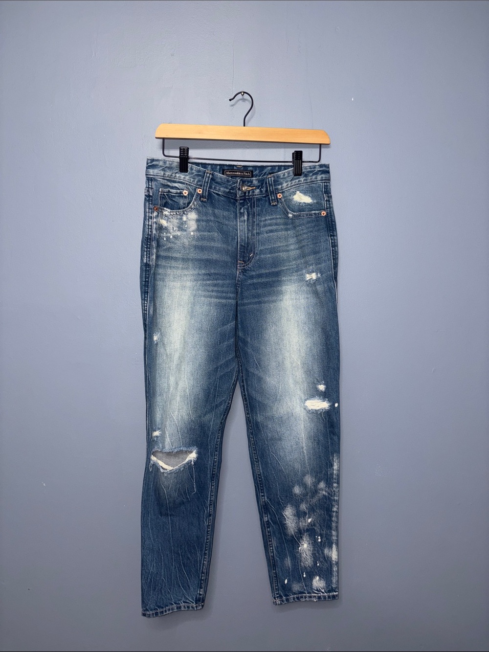 Abercrombie & Fitch • Distressed Splatter Jeans